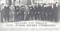 Les Cub Wolves de 1935. Photo gracieusement tirée de "Homegrown Heroes: A Sports History of Sudbury".