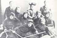 First female hockey team - 1904.  Photo courtesy of "Homegrown Heroes: A Sports History of Sudbury".