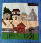Centennial Quilt 1891 - 1901.  Created by Mrs. Carmelle Langevin.