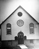 Église Saint-Andrew's Presbyterian Church vers 1900. Photo gracieusement tirée de la Base historique du Grand Sudbury.