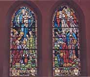 War dead commemorative windows.  Photo courtesy of "The Church of the Epiphany: A Century of Anglican Witness".