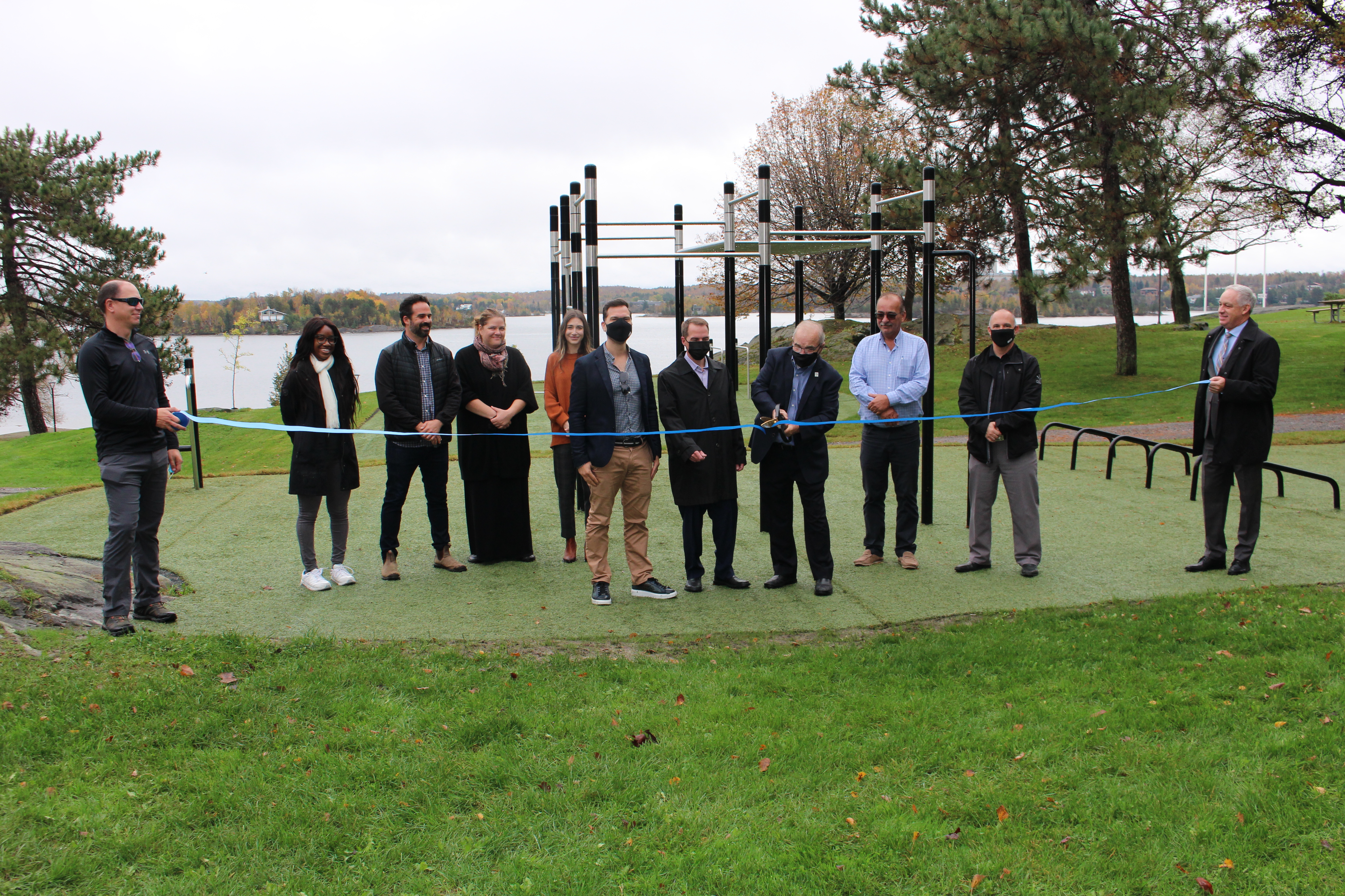 ribbon cutting ceremony at pitter patter park
