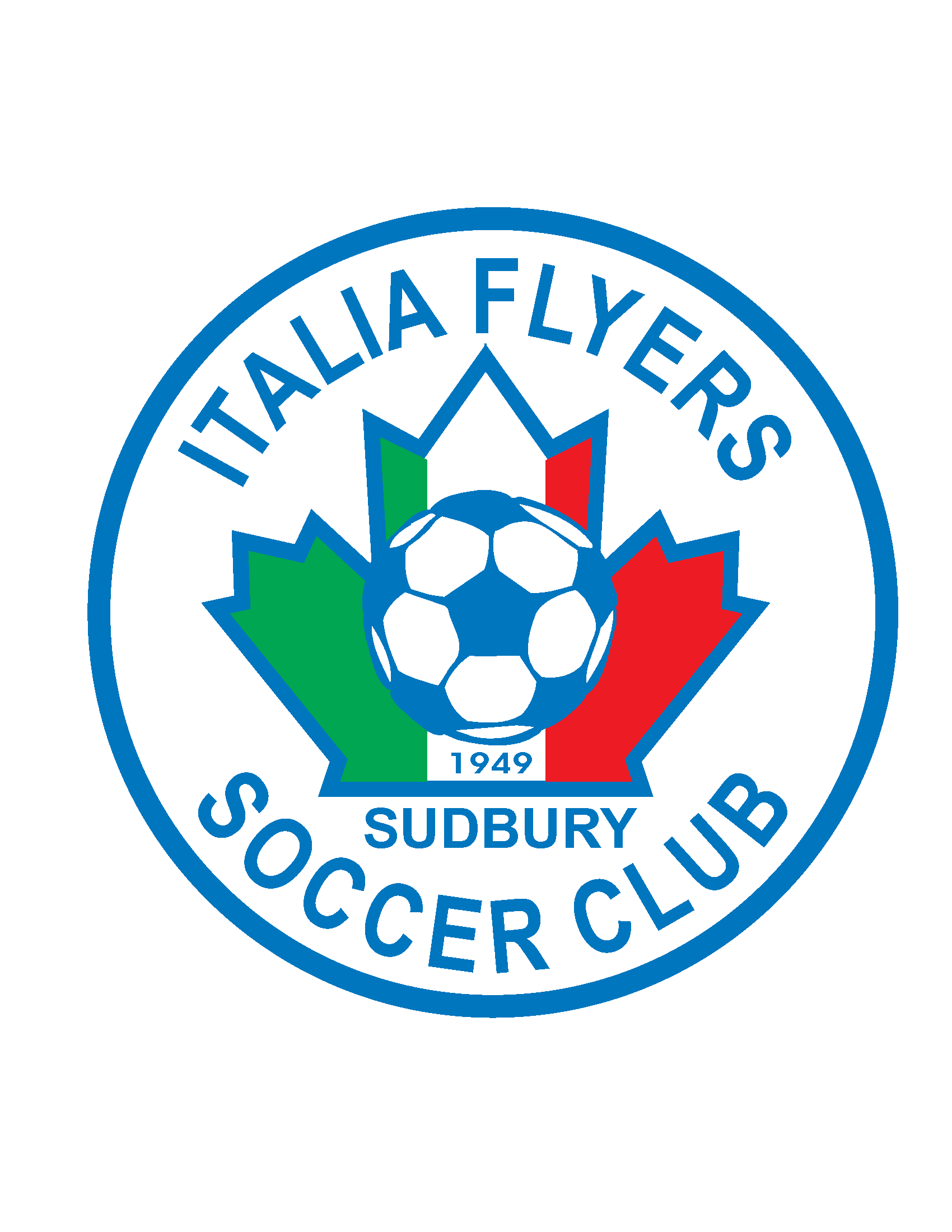Italia Flyers Soccer Club logo with soccer ball