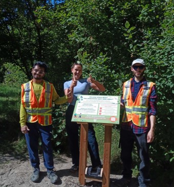 Photo of boot brush with signage