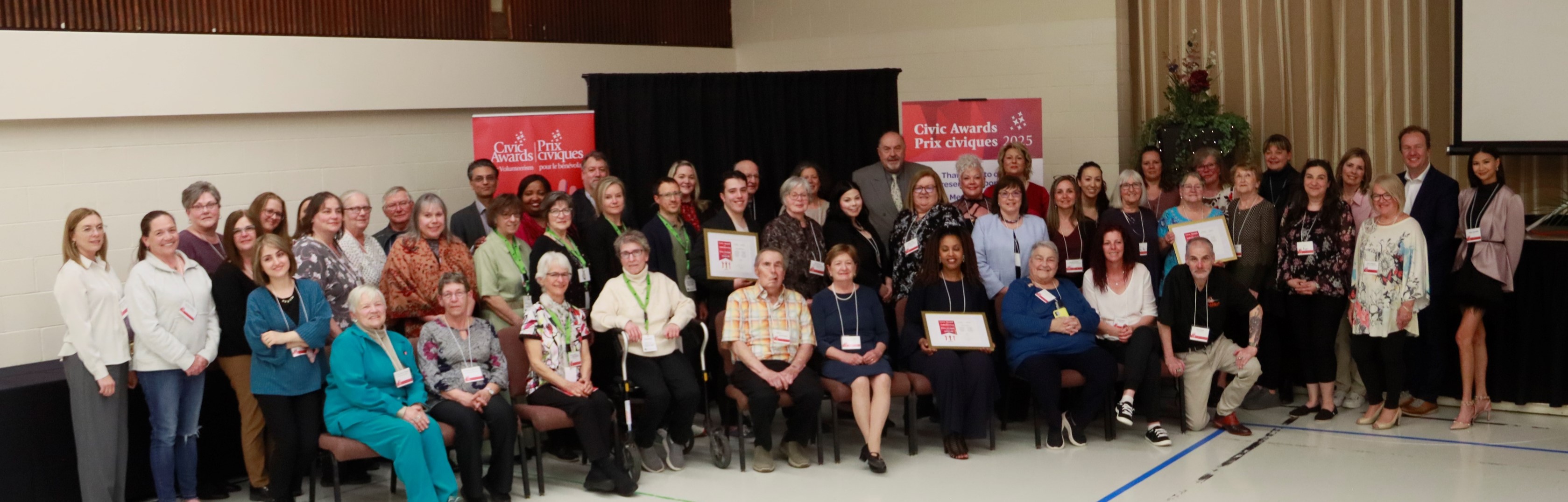 Group photo of the 2025 Civic Award Recipients 