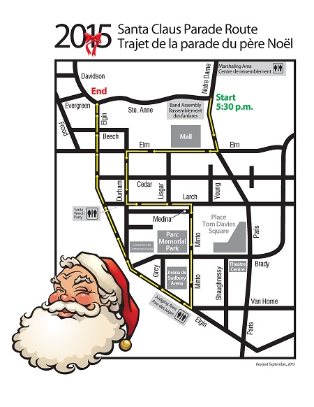 Santa Clause Parade Route