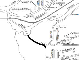 map of Kelly Lake Road construction